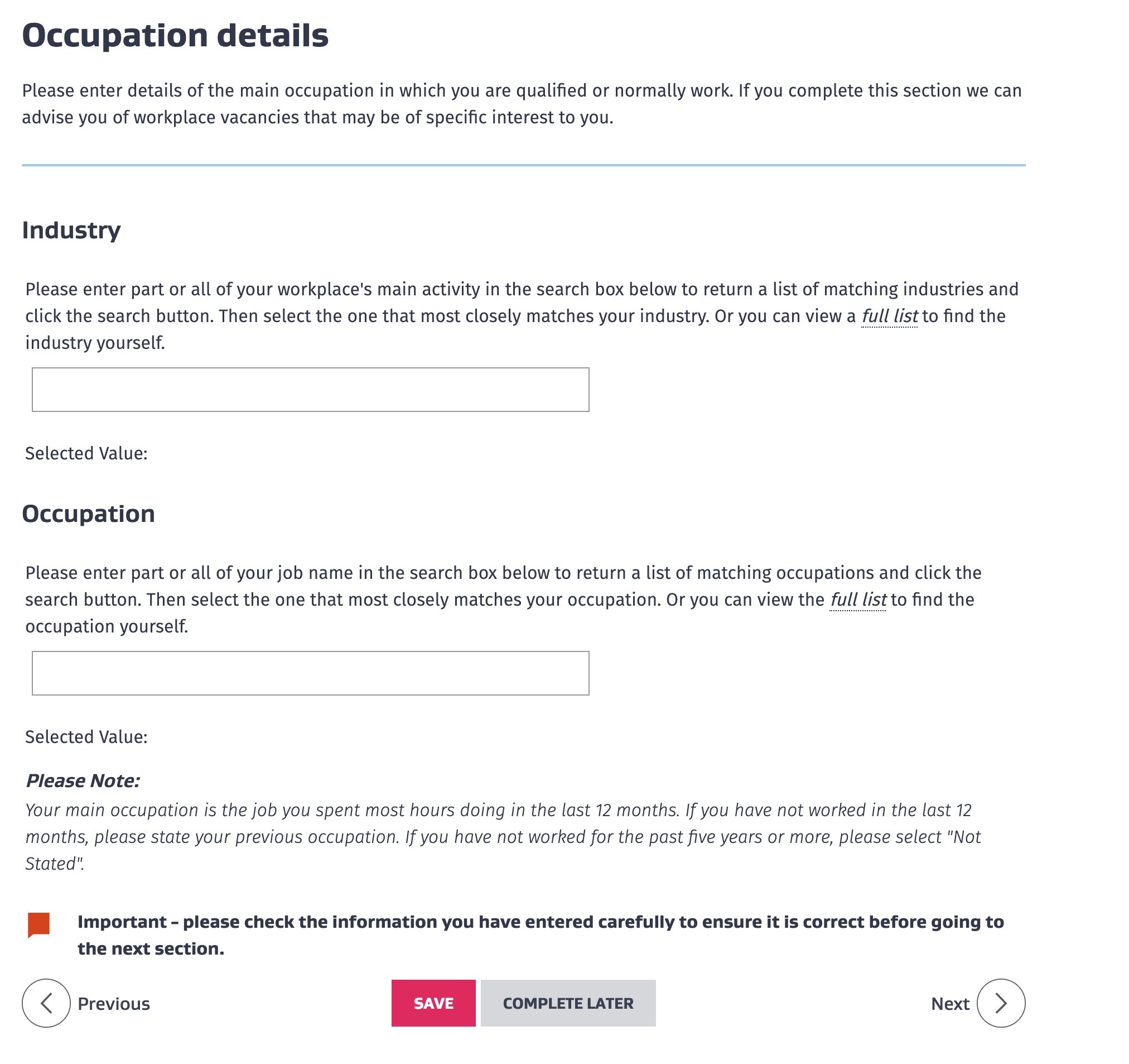 occupation