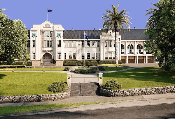 Mount Albert Grammar School (マウントアルバートグラマースクール) の外観