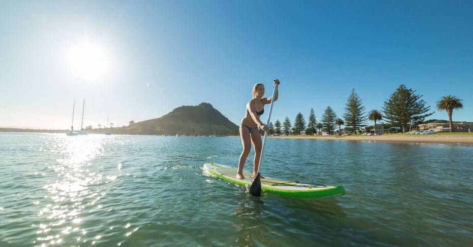 Mount Maunganui Beach でのマリンスポーツ