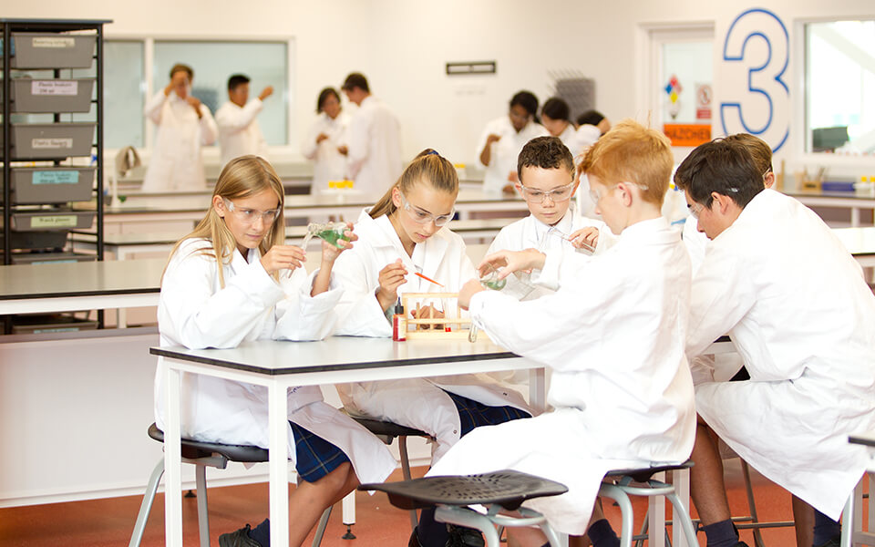 Wakatipu High School (ワカティプハイスクール) の実験する生徒