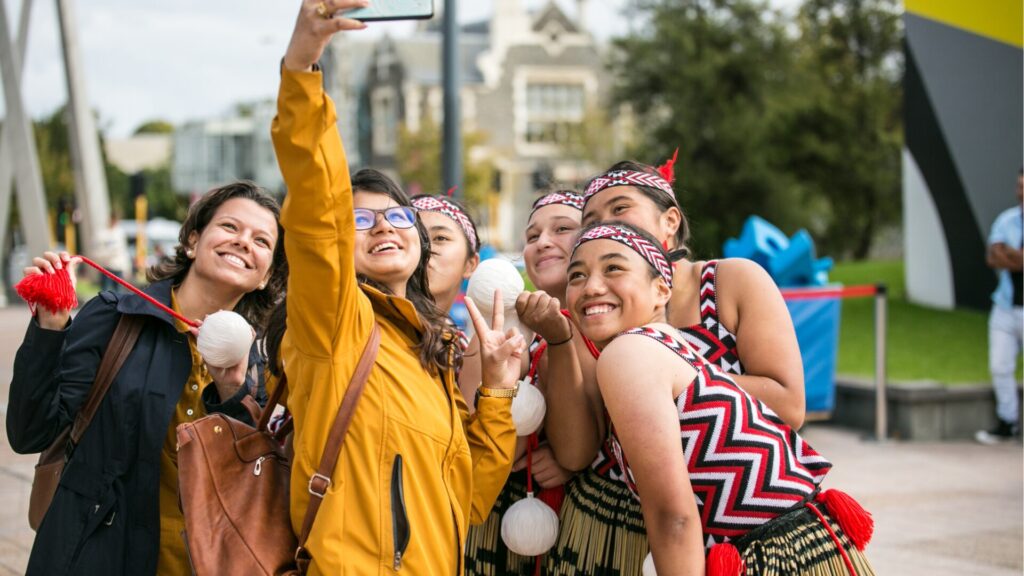 ニュージーランドの異文化交流の様子