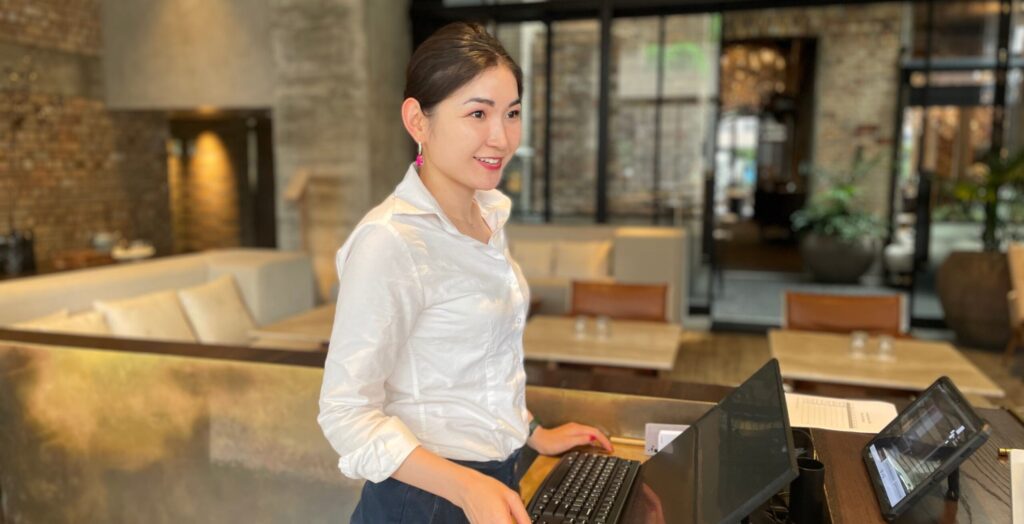 ホテルインターンシップフロントの様子