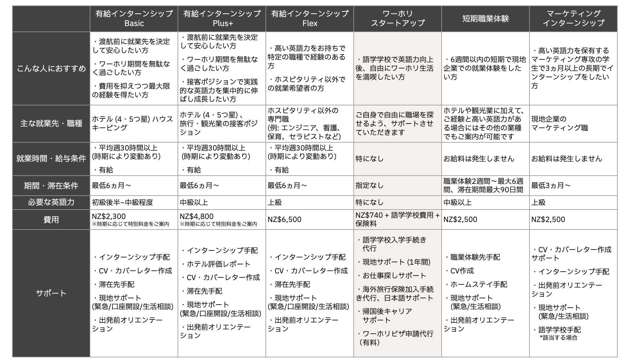 ワーホリスタートアップの表