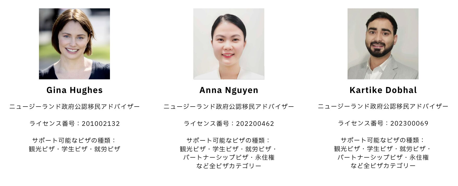 Gina & Partnersの移民アドバイザーのプロフィール202602