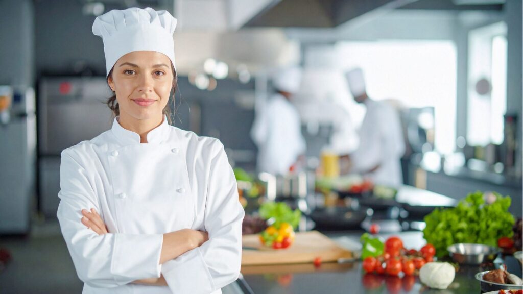 腕を組むシェフ