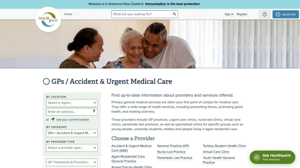  Healthpoint – GPS & Accident Urgent Medical CareWebサイトキャプチャ