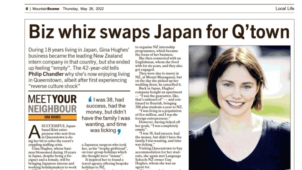 Biz whiz swaps Japan for Q'town