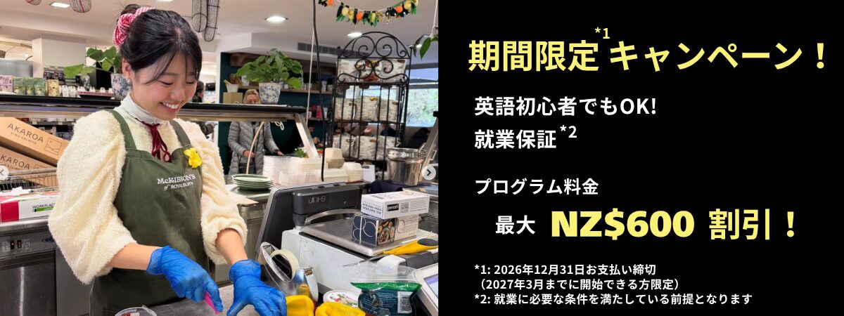 有給インターンシップキッチンキャンペーン情報バナー
